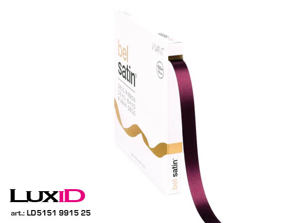 Bel satin 25 bordeaux 15mm x 100m